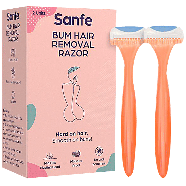Buy Sanfe Bum Hair Removal Razor Mid Flex Pivoting Head, Moisture