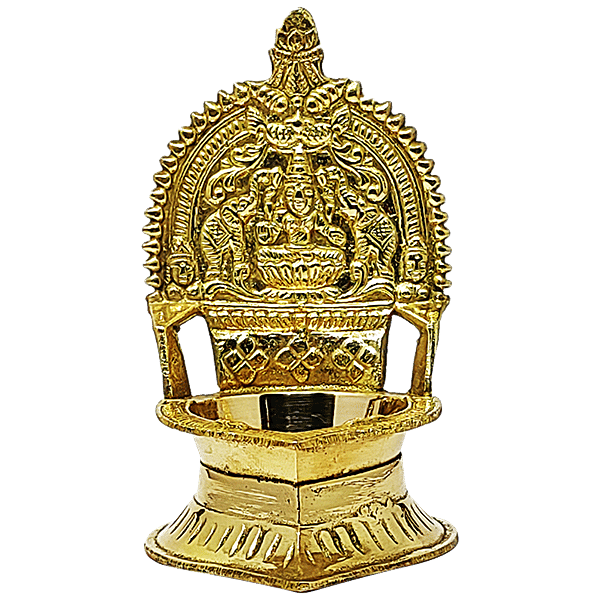 Buy Trm Lamp Stand Pooja Kaamakshi Lakshmi Diya Stand, Brass Metal