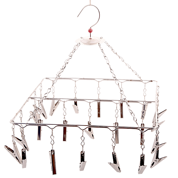Buy HAZEL Steel Square Hanger With Clips, For Drying Clothes, Easy To