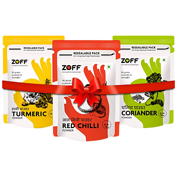 Buy Zoff CTC Combo Red Chilli, Coriander & Turmeric Powder Online at