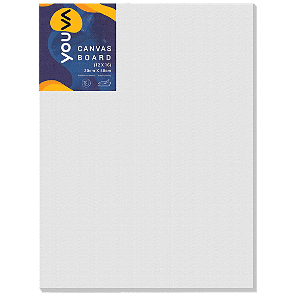 Buy Navneet Youva Youva Canvas Board Acid Free, Acrylic Priming, 30cm
