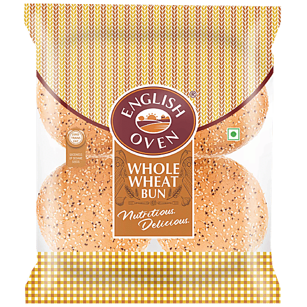 Buy English Oven Whole Wheat Bun Nutritious & Delicious, PreSliced