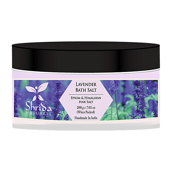 Buy Shrida Lavender Bath Salt With Epsom & Himalayan Pink Salt, Makes