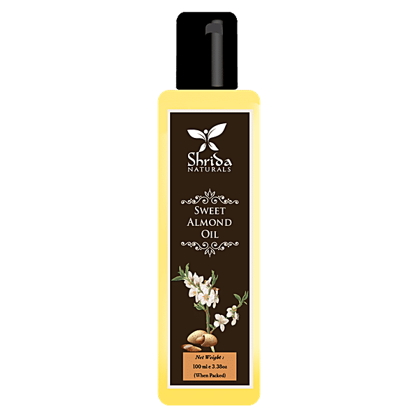 Buy Shrida Sweet Almond Oil Rich In Vitamin E & A, Moisturises Skin