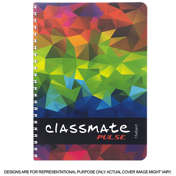 Buy Classmate Pulse Notebook Ruled, Single Line, Spiral Binding , A4