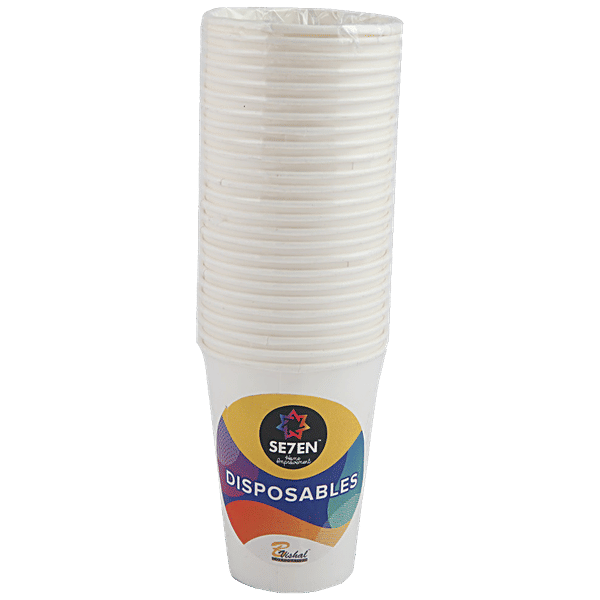 Buy SE7EN Disposable Paper Glass Round, For House Parties, Cafes