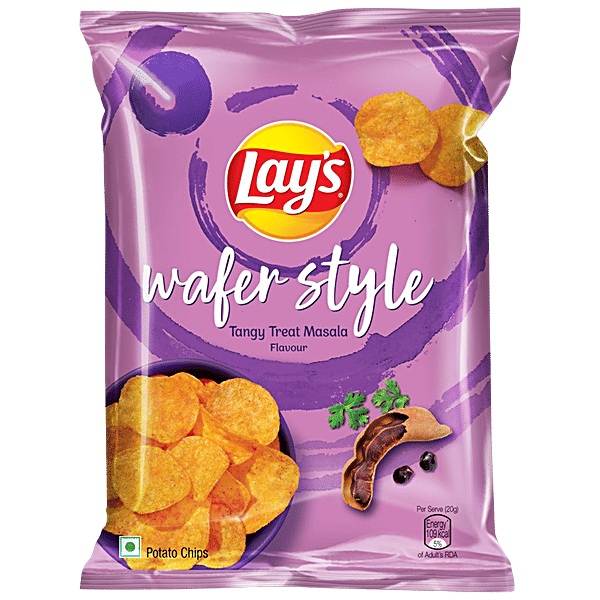 Buy Lays Wafer Style Potato Chips Tangy Treat Flavour, Crispy Thin