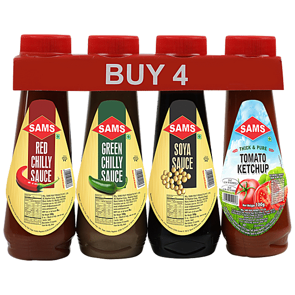 Buy SAMS Chinese Sauces Combo Red Chilli, Green Chilli, Soy, Tomato