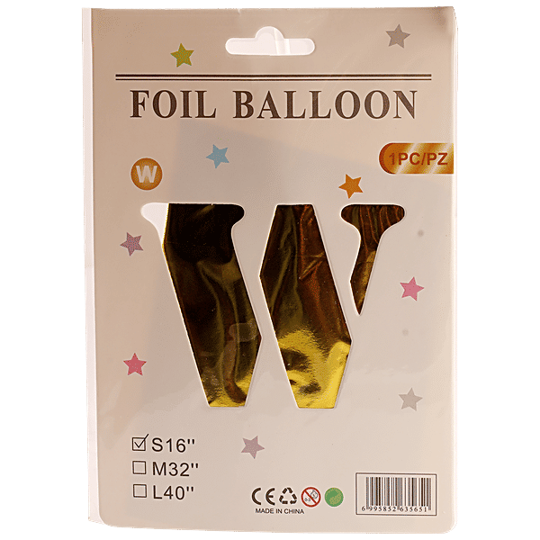 Buy Bvishal Foil Alphabet Balloon - Letter W, Party Decor, For Birthday ...