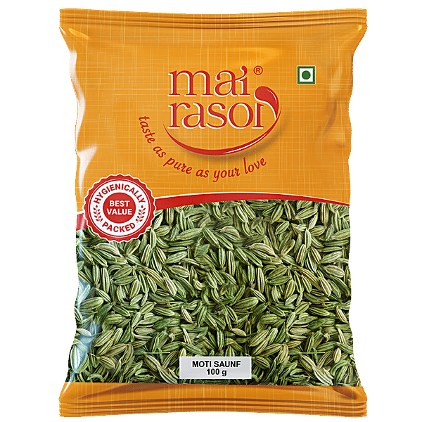 Buy Mai Rasoi FENNEL SAUNF MOTI BIG 100 gm Online at Best Price of Rs