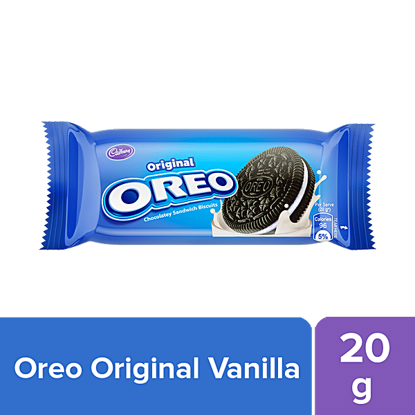 Buy Cadbury Oreo Vanilla Crème Original, Chocolatey Sandwich Biscuit