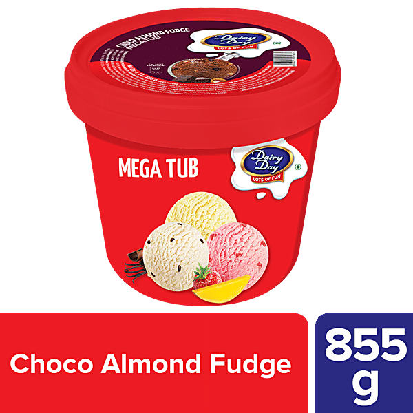 Buy Dairy day Ice Cream Choco Almond Fudge, Rich & Creamy Online at