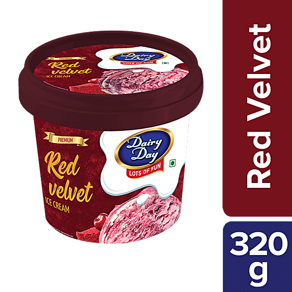 Buy Dairy day Ice Cream Premium Red Velvet, Rich & Creamy Online at