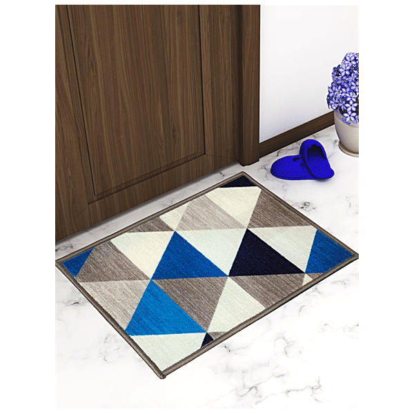 Buy Athom Living Anti Slip Printed Door/Floor Mat Angel Blue, Premium