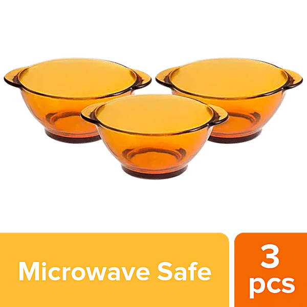 Buy Duralex Lys Amber Bowl With Handles, Dishwasher Safe, Lightweight