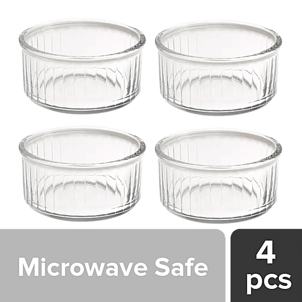 Buy Duralex Ovenchef Clear Ramekin Dishwasher, Microwave Safe, 6008AC/4 Online at Best Price