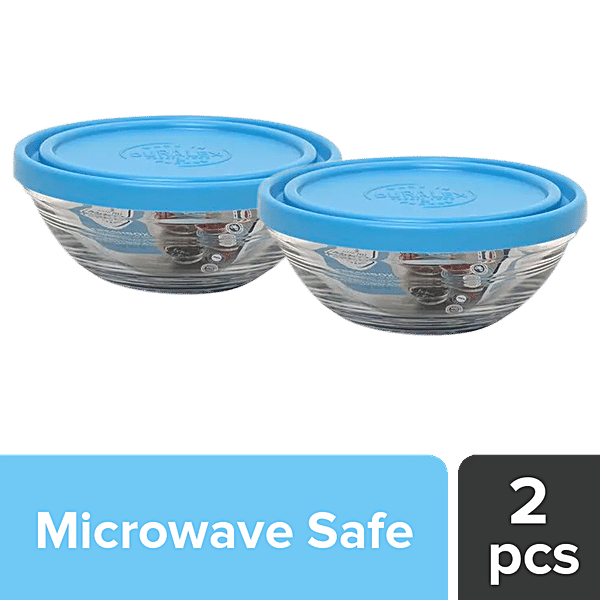 Buy Duralex Freshbox Round With Blue Lid, Dishwasher, Microwave Safe