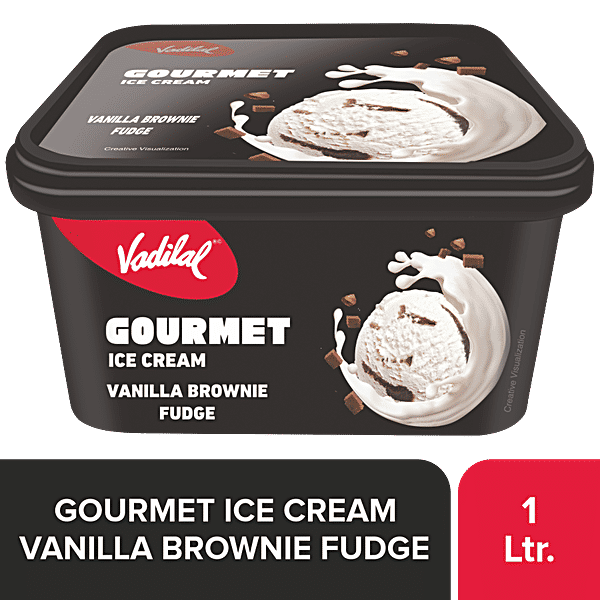 Buy VADILAL Gourmet Ice Cream Vanilla Brownie Fudge, Rich & Creamy