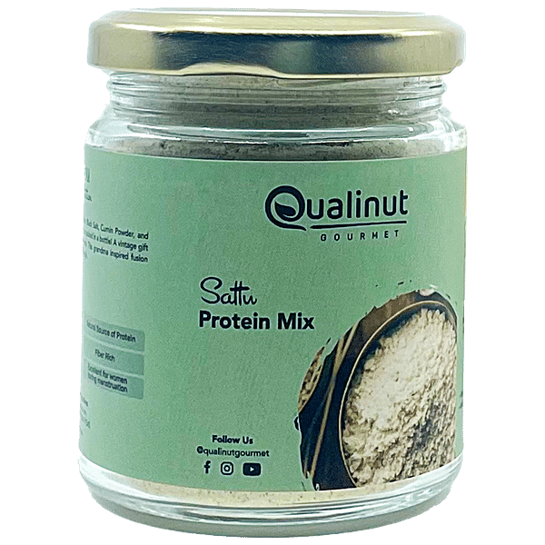 Buy Qualinut Gourmet Sattu Protein Mix For Diet, Fiber Rich, Low