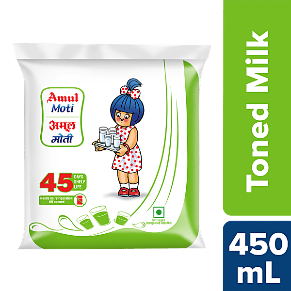 Buy Amul Moti Toned Milk Homogenised, Fresh, No Preservatives