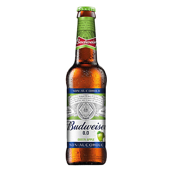 Buy Budweiser 0.0 Non Alcoholic Green Apple Beer Refreshing Flavour