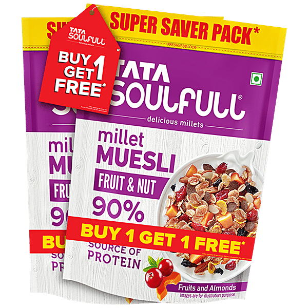 Buy Tata Soulfull Fruit & Nut Millet Muesli Made With Whole Wheat