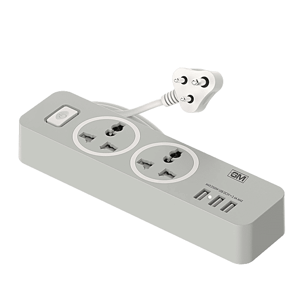 Buy GM Cuba Power Strip Polycarbonate, 3262, 1.8 mtr, 5 V Online at