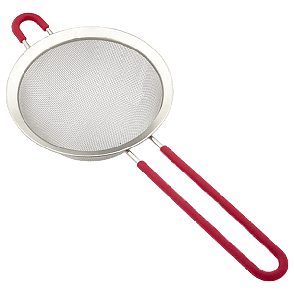 Buy Petals Steel Juice/Soup/Vegetable Strainer With Silicone Grip