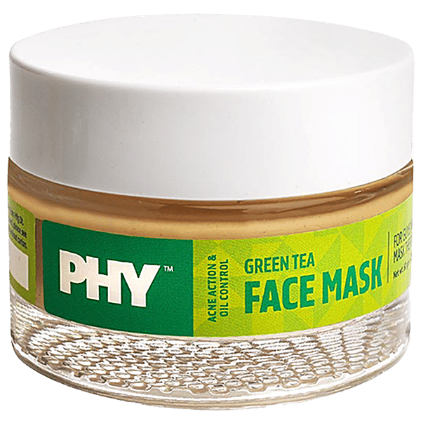 Buy Phy Green Tea Face Mask Skin Exfoliation, Excess Oil, Fades Acne Scars Online at Best