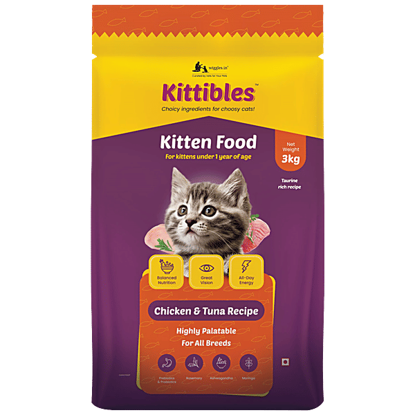 Buy Wiggles.in Kittibles Kitten Dry Food, Baby Cats, 112 Months