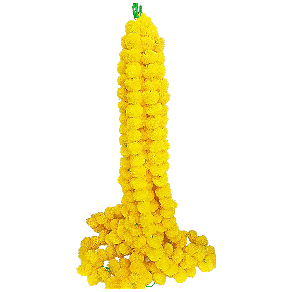 Buy Klassic Artificial Marigold Flowers Yellow, Standard Size, For