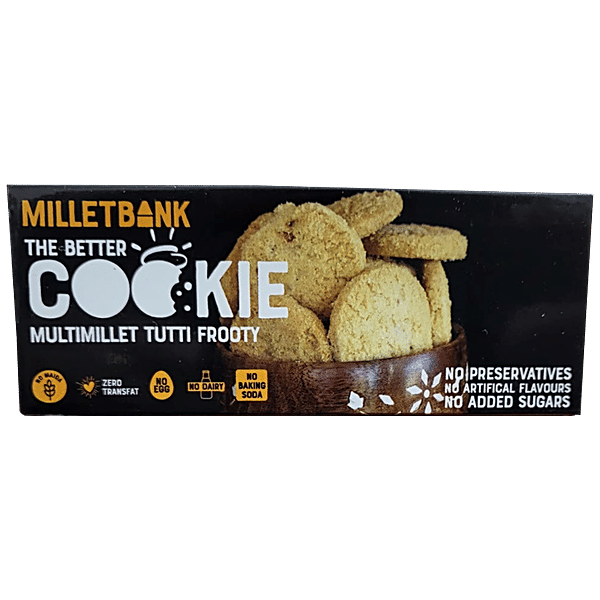 Buy Millet Bank Multi Millet TuttiFrooty Cookies Rich In Calcium & Iron, Eggless, No Maida