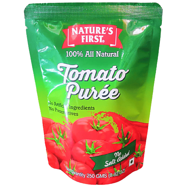Buy Nature's First Tomato Puree 100 Natural, Thick, No Salt Added, Preservative Free Online