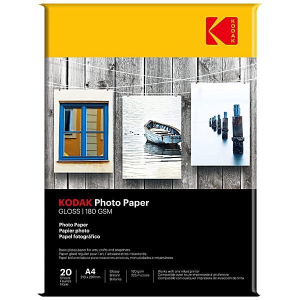 Buy Kodak Premium Glossy A4 Photo Paper 180 GSM Online at Best Price