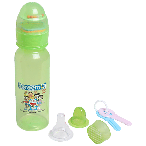 Tiny Buds Non-Scratch Silicone Baby Bottle Brush-BLUE