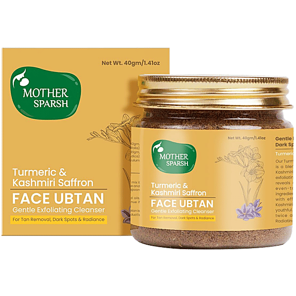 Buy Mother Sparsh Turmeric Healing Face Ubtan Orange Peel & Saffron Extracts, Reduces Dark