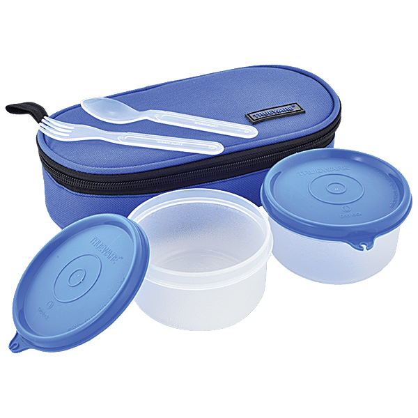 Buy Trueware Plastic Lunch Box With 2 Containers Classic , Insulated