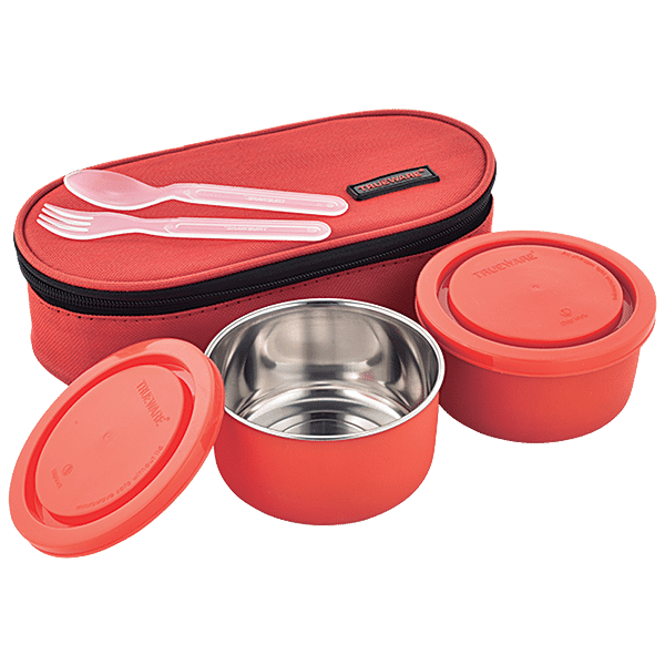 Buy Trueware Stainless Steel Lunch Box With 3 Containers Executive