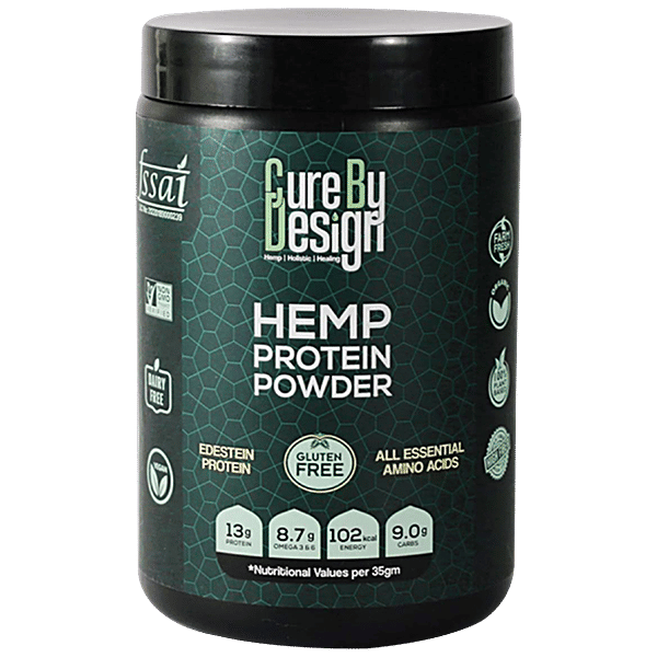 Buy Cure By Design Hemp Protein Powder All Essential Amino Acids, Glutenfree Online at Best
