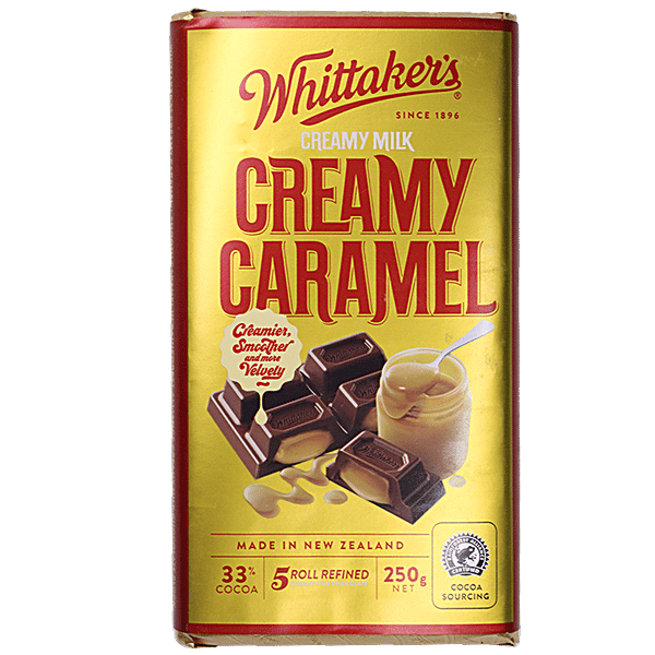 Buy WHITTAKERS Creamy Caramel Milk Chocolate Bar 33 Cocoa, Rich Flavour, Superior Taste