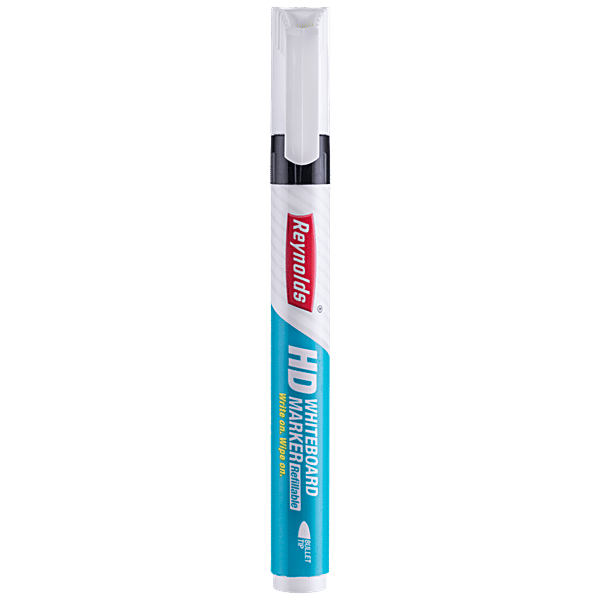 Buy Reynolds HD White Board Marker Refillable, SmudgeProof, Easy To Use, Black Online at Best