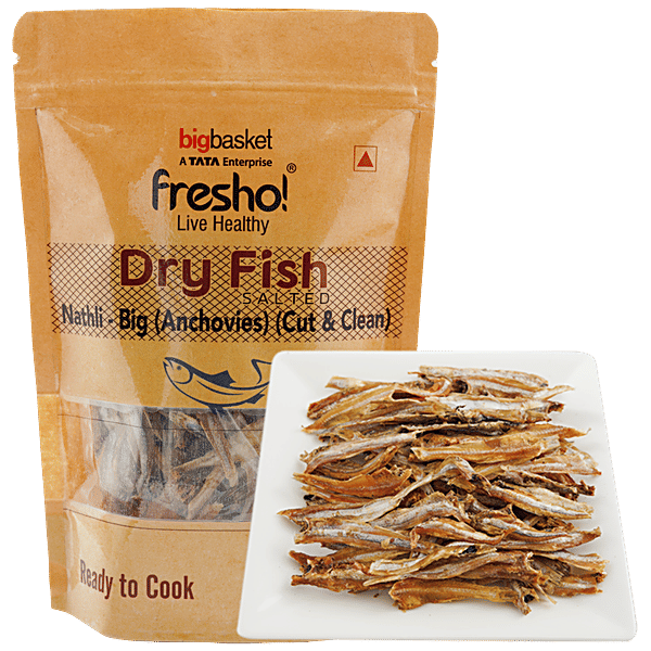 Buy fresho! Dry Fish Nathli/ Anchovies Big, Salted, Cut & Cleaned,For With Meals