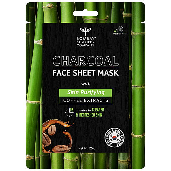 Buy Bombay Shaving Company Charcoal Face Sheet Mask Online at Best