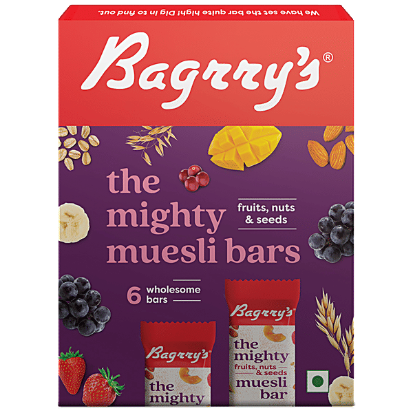 Buy Bagrrys The Mighty Muesli Bars Fruits, Nuts & Seeds, Wholesome