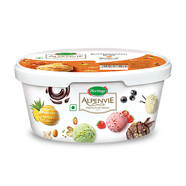 Buy Heritage Alpenvie Premium Butter Scotch Ice Cream Online at Best