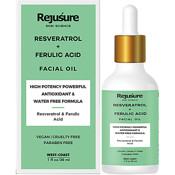 Buy Rejusure Resveratrol & Ferulic Acid Facial Oil High Potency