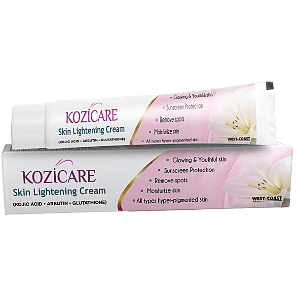 Buy Kozicare Skin Lightening Cream Kojic Acid, Arbutin, Glutathione