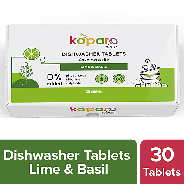 Buy Koparo Clean Natural Dishwasher Tablet Lime & Basil, Removes