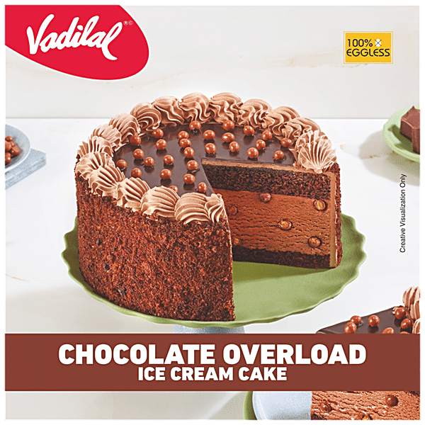 Buy VADILAL Chocolate Overloaded Ice Cream Cake 100 Eggless, Rich