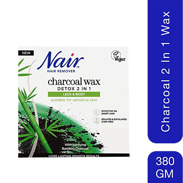 Buy Nair Hair Remover With Charcoal Wax For Legs & Body Detox 2In1
